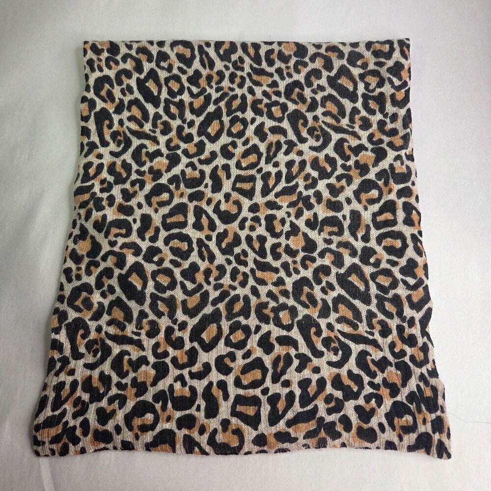 Charter Club Cashmere Leopard Muffler - Soft Black Leopard